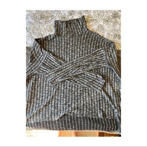 Soft grey rubbed turtleneck